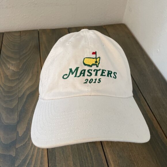 Masters 2015 White Golf Hat Tan American Needle Jordan Spieth Cap (HT1) - Picture 1 of 7